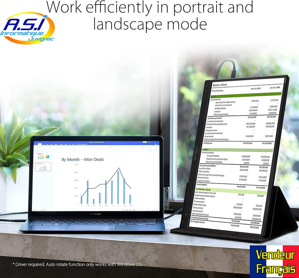 Miniature : Ecran externe 15.6'' Asus pr ordinateur pc portable USB-C IPS Full HD 1920x1080