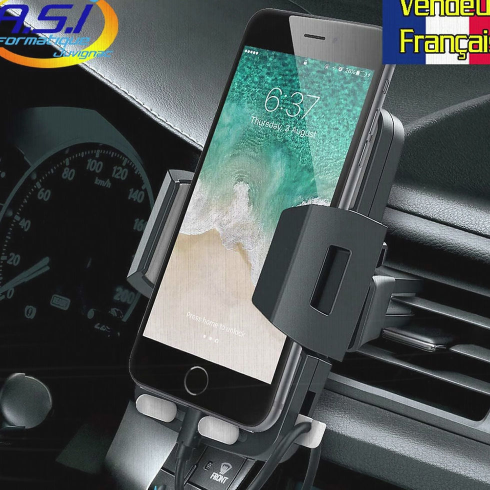 Miniature : Support Auto Téléphone portable  fixation Smartphone Aération ronde