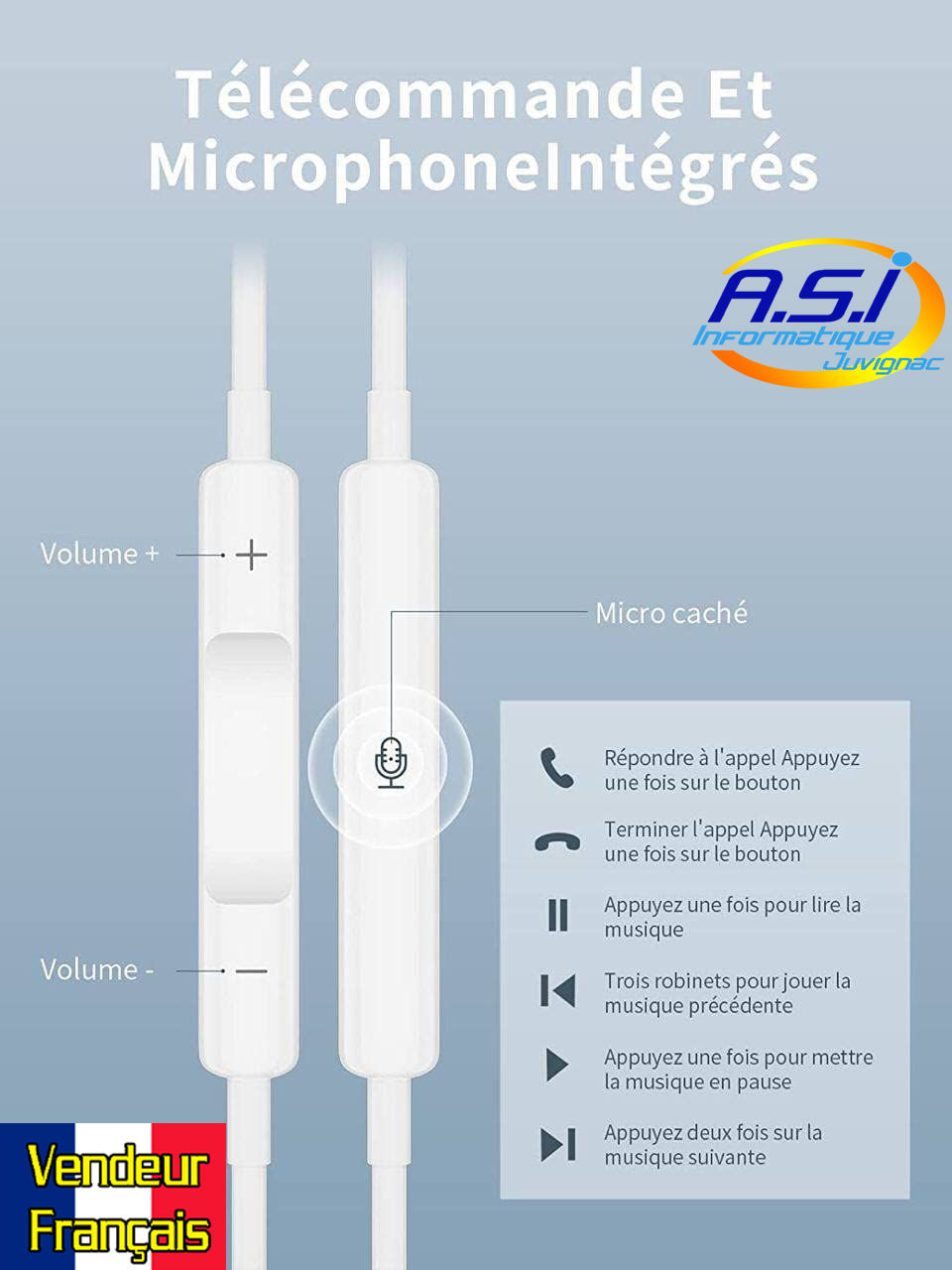 Miniature : Ecouteurs USB-C Hifi Stéréo Compatible Huawei P20 - 30 - 40, Samsung S21 20...