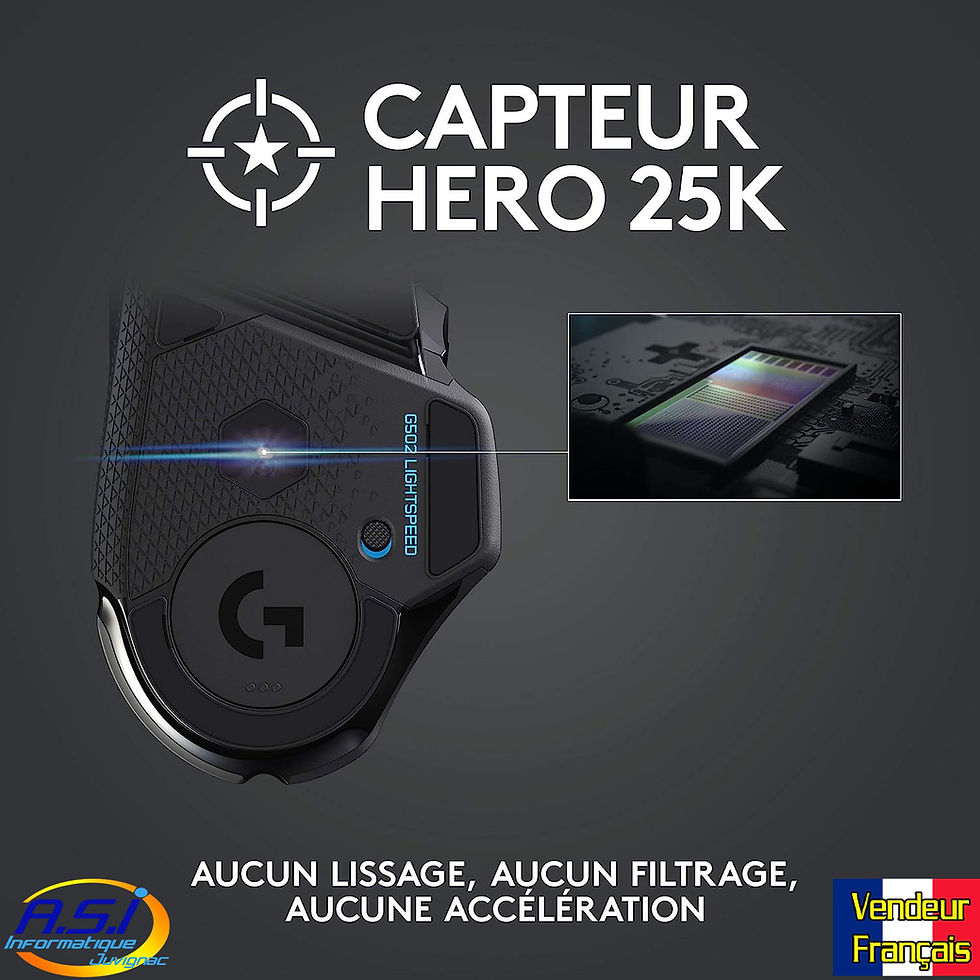 Miniature : Souris Gamer Sans-fil Logitech G502 LIGHTSPEED Gamer Jeu Hero 25k 25600 ppp RGB