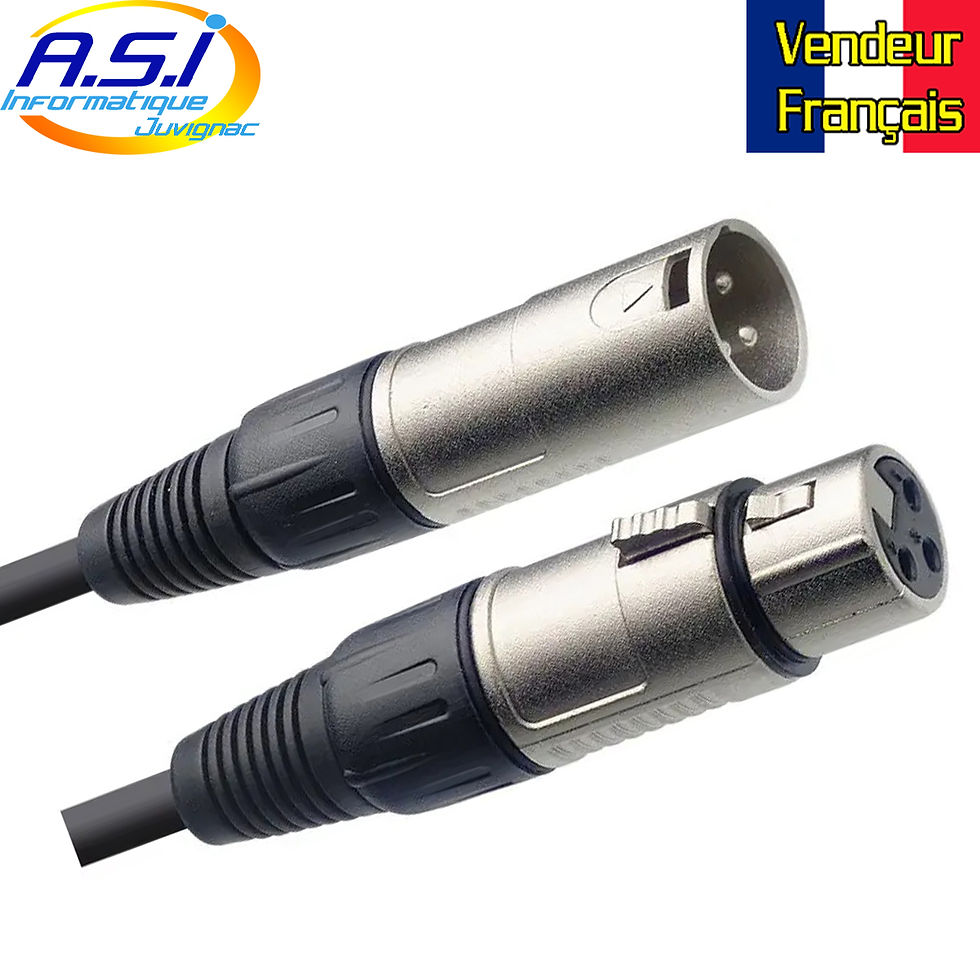 Miniature : Câble Audio XLR Mâle Femelle 15m Micro / Microphone (vendeur Français)