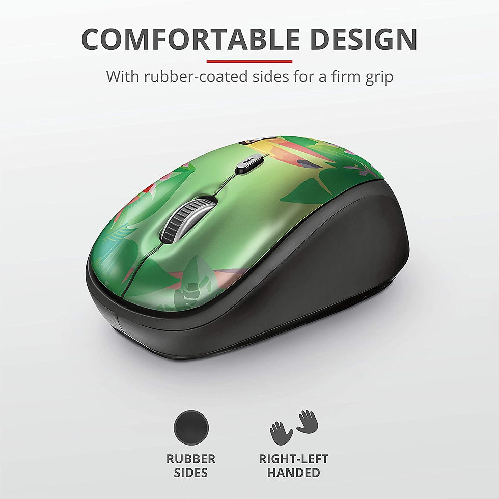 Miniature : Souris sans fil TRUST Toucan vert Jungle plante bleu  800-1600 dpi