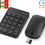 Miniature : Clavier Pavé Numérique + Souris Sans Fil Rechargeable NOIR VENDEUR FRANÇAIS