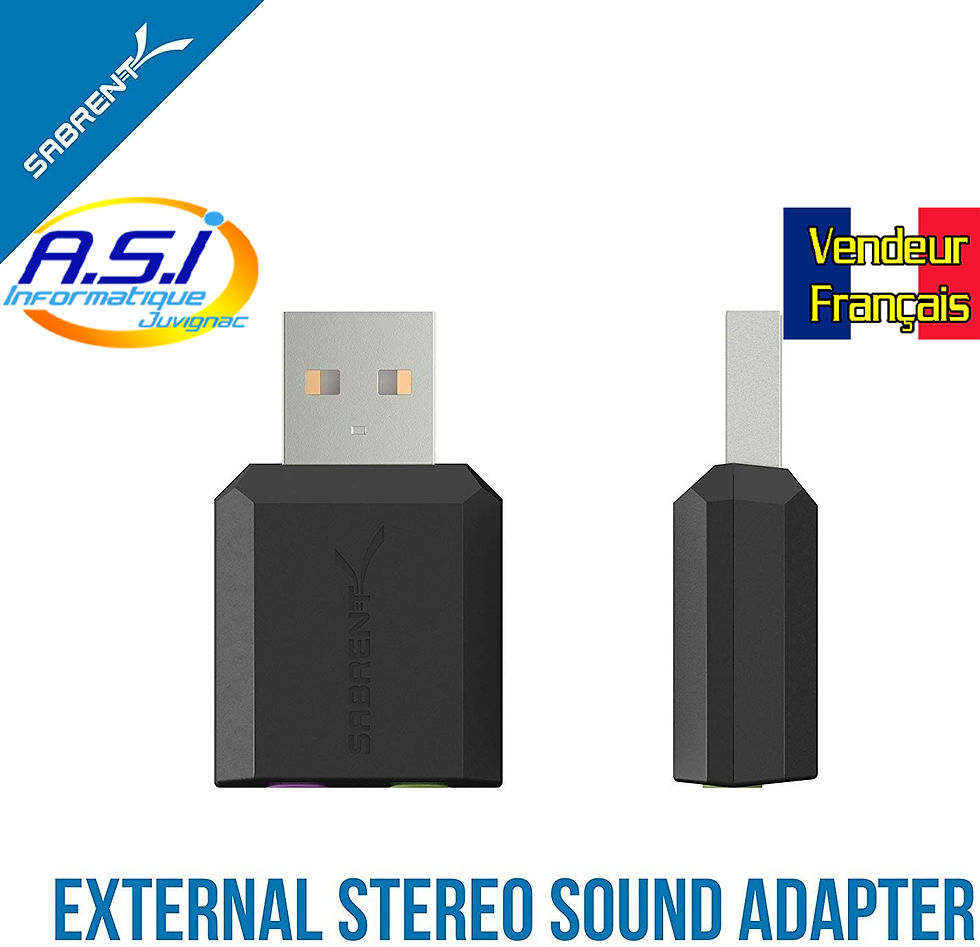 Miniature : Carte son Externe USB Casque, Micro