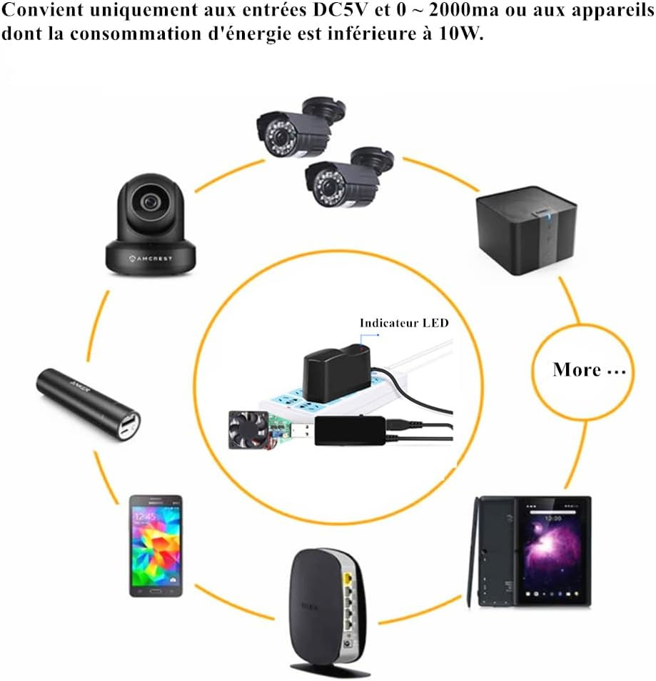 Miniature : Adaptateur / chargeur Secteur 5V 2A avec 8 connecteurs