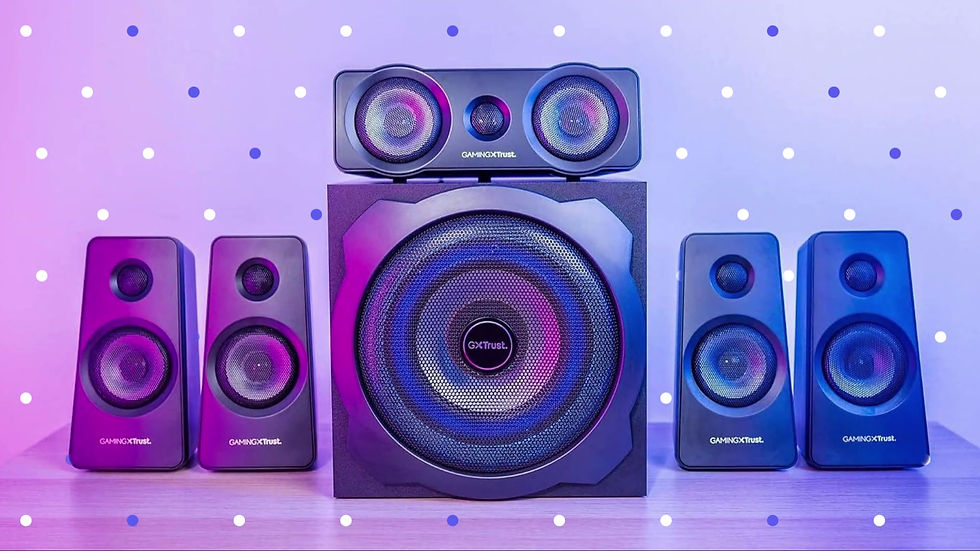 Miniature : Haut Parleurs / Enceinte 5.1 Trust GXT 658, caisson basses 180w, Telecommande...