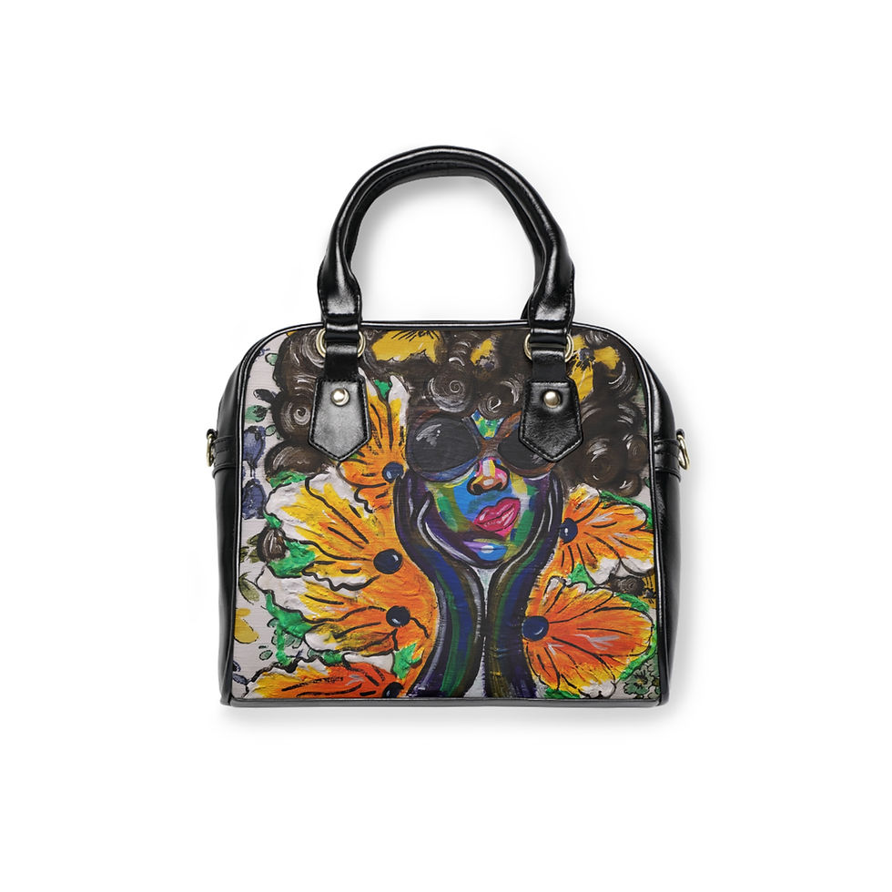 Thumbnail: Artistic Floral Shoulder Unique Handbag