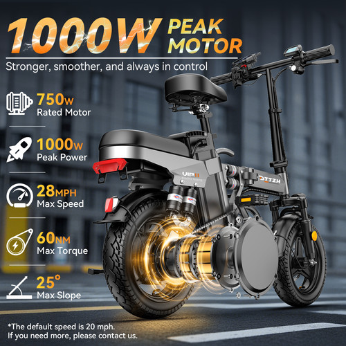 A12 Folding Ebike for Adults Commuter, 14