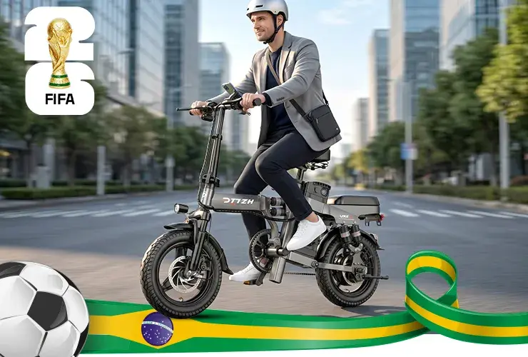 Dttzh A12 folding eBike designed for navigating traffic during the 2026 World Cup stadium commute