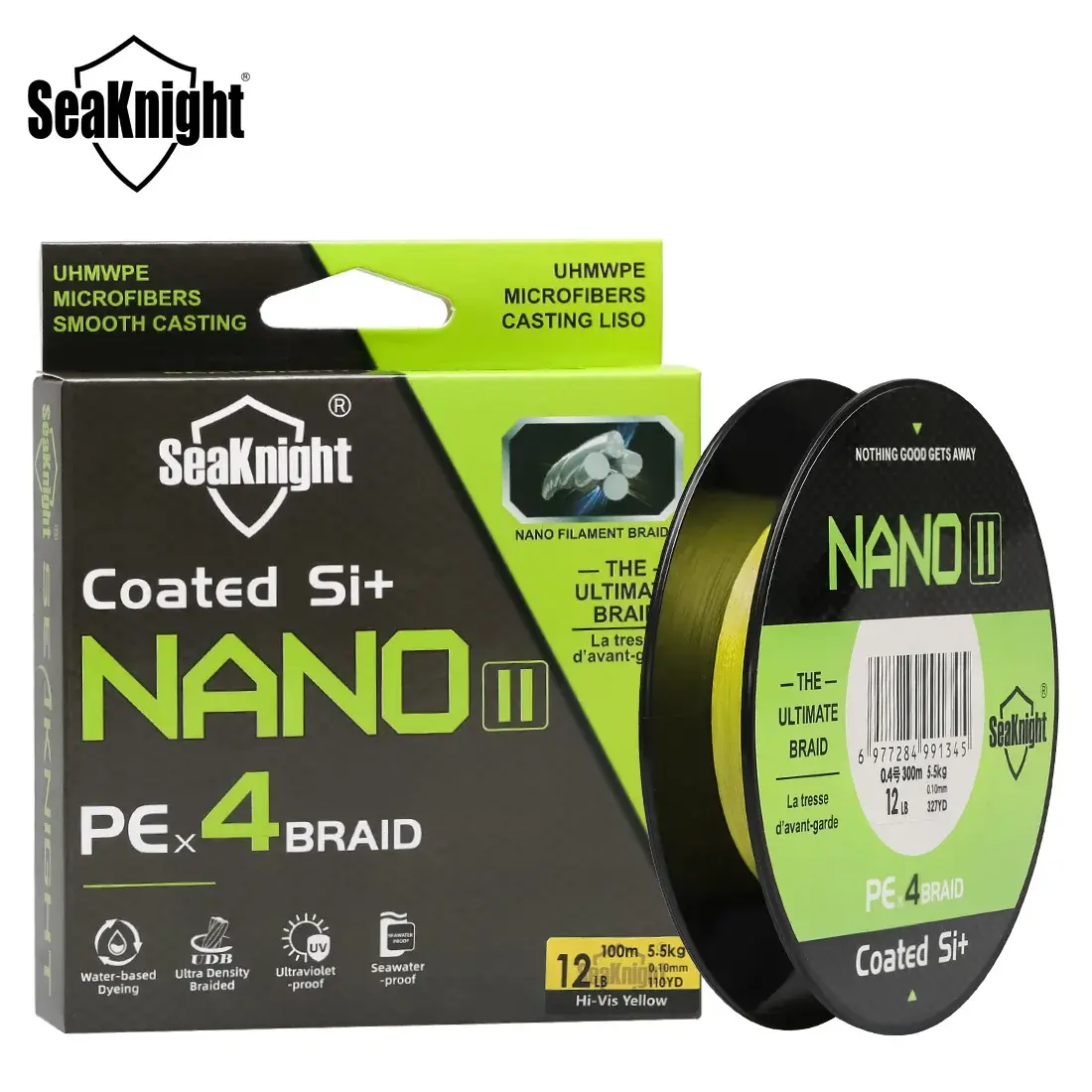 Linha SeaKnight Brand NANO II 300M 100M 4 Weaves Braided Multifilament