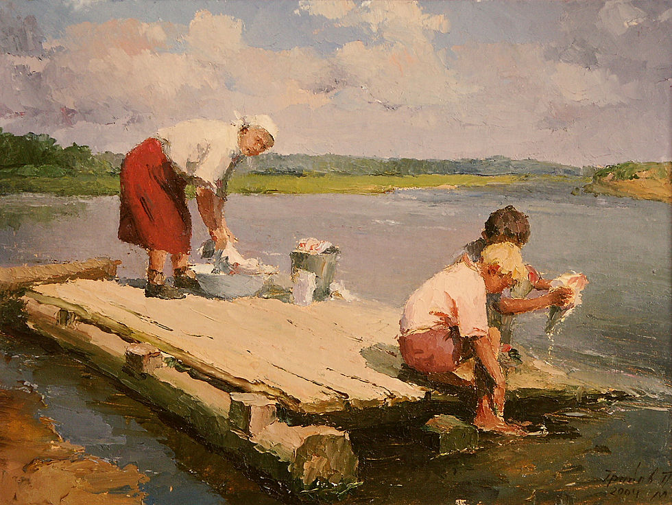 "Стирка на мостике". Грибов П.М.