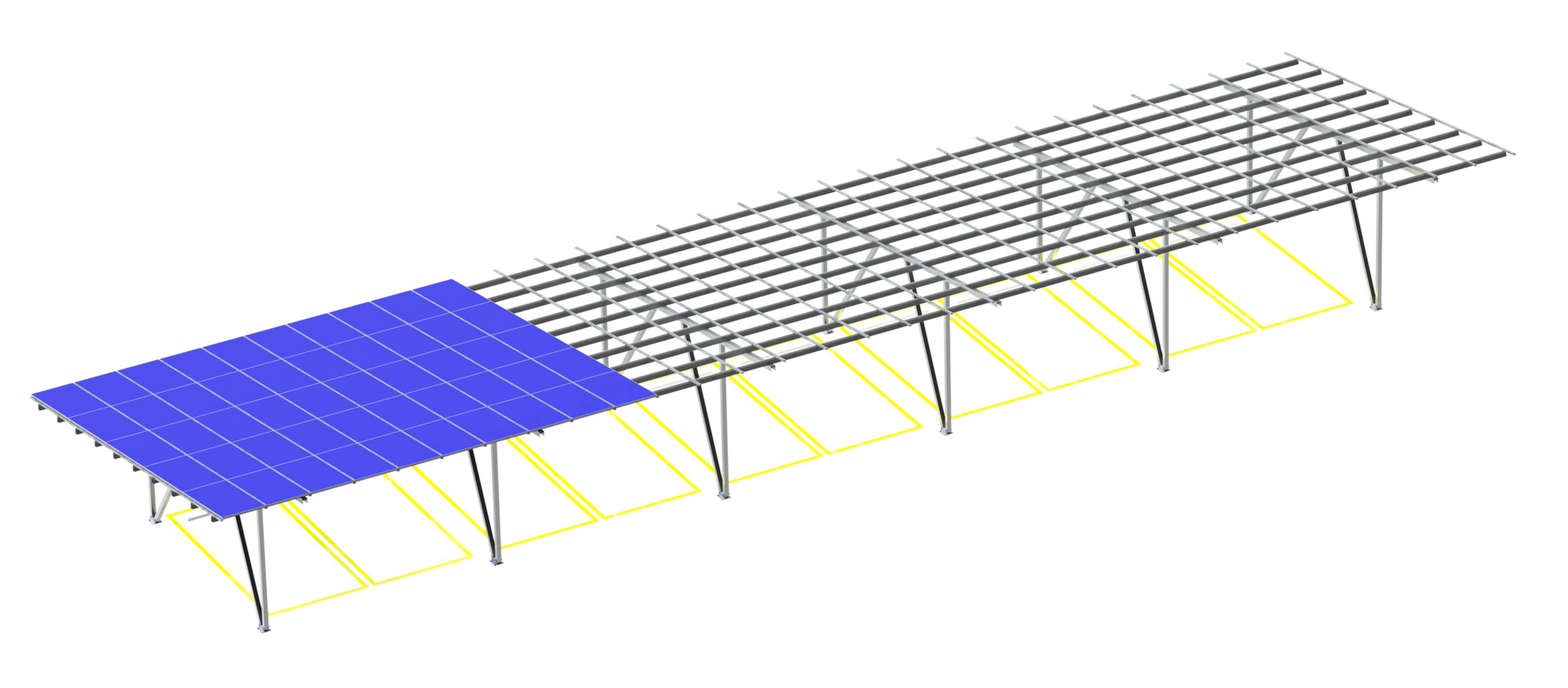 New design solar carport mounting system