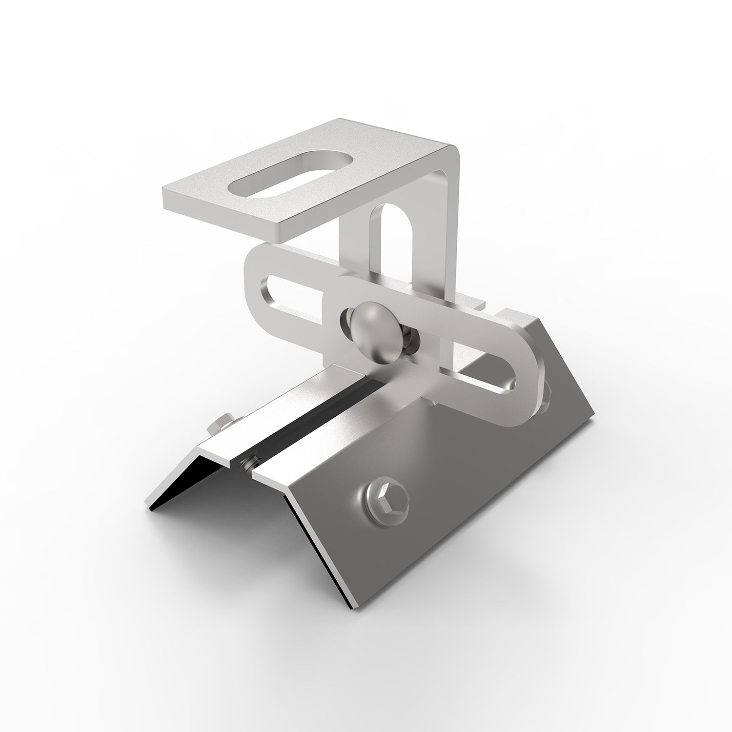 Adjustable fixed clamp for metal roof