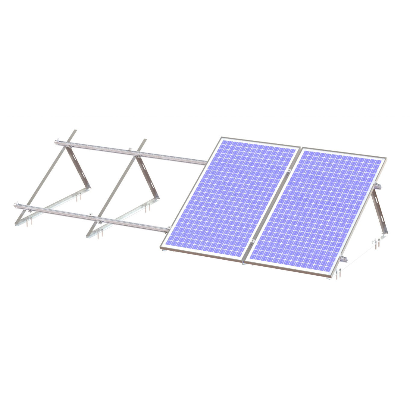 Solar panel mounting brackets for flat roof top