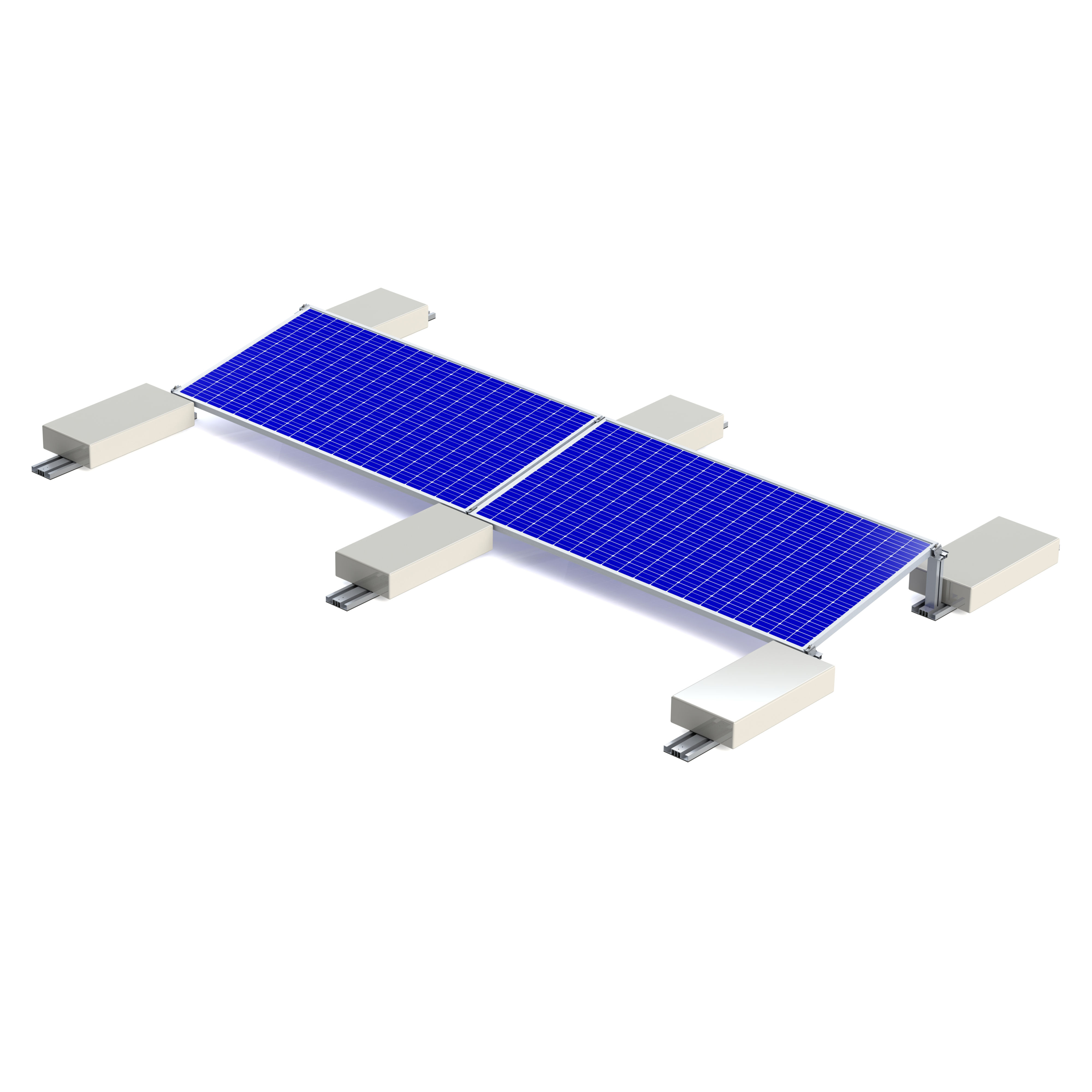 High strength aluminum ballasted solar mounting structure
