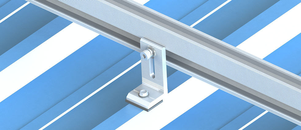 Thumbnail: Trapezoid metal roof solar mounting brackets
