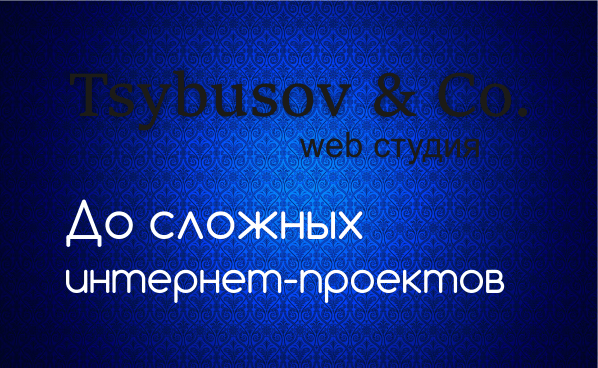 Web студия Tsybusov