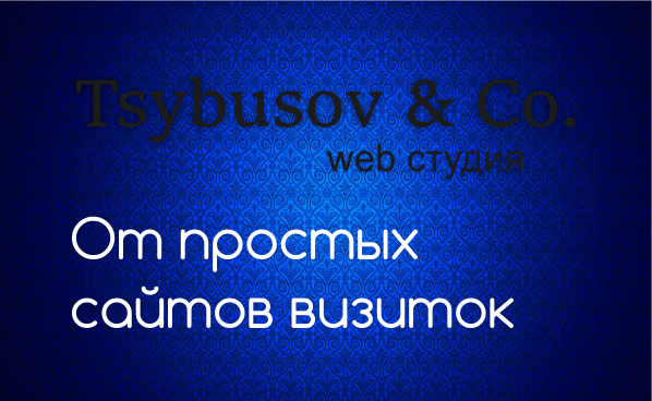 Web студия Tsybusov