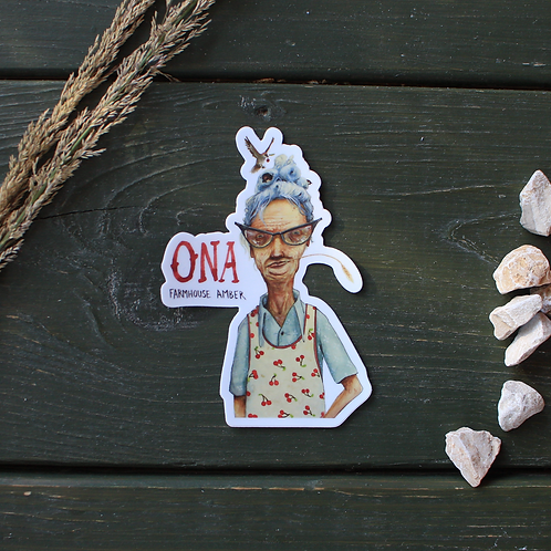 Ona Farmhouse Amber Sticker