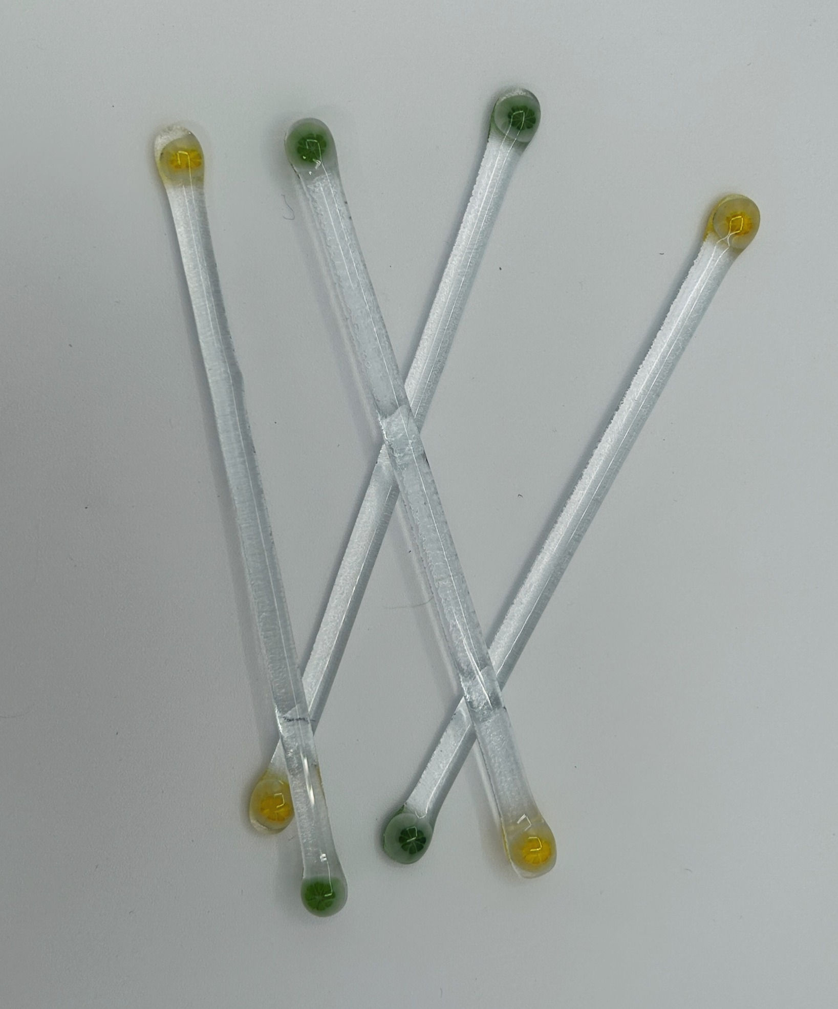 Swizzle Sticks:  Lemon Limes (set of 4) -Long