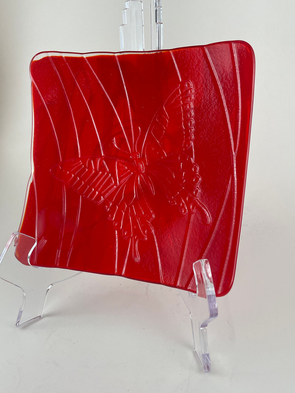 Thumbnail: Brilliant Orange Butterfly Trinket Dish