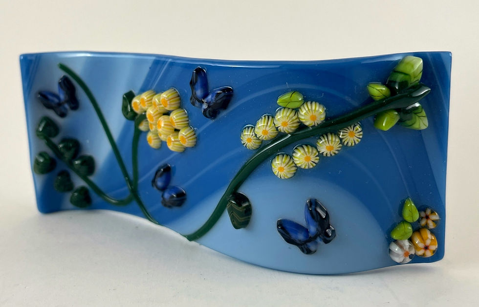 Thumbnail: Blue Butterflies & Yellow Flowers