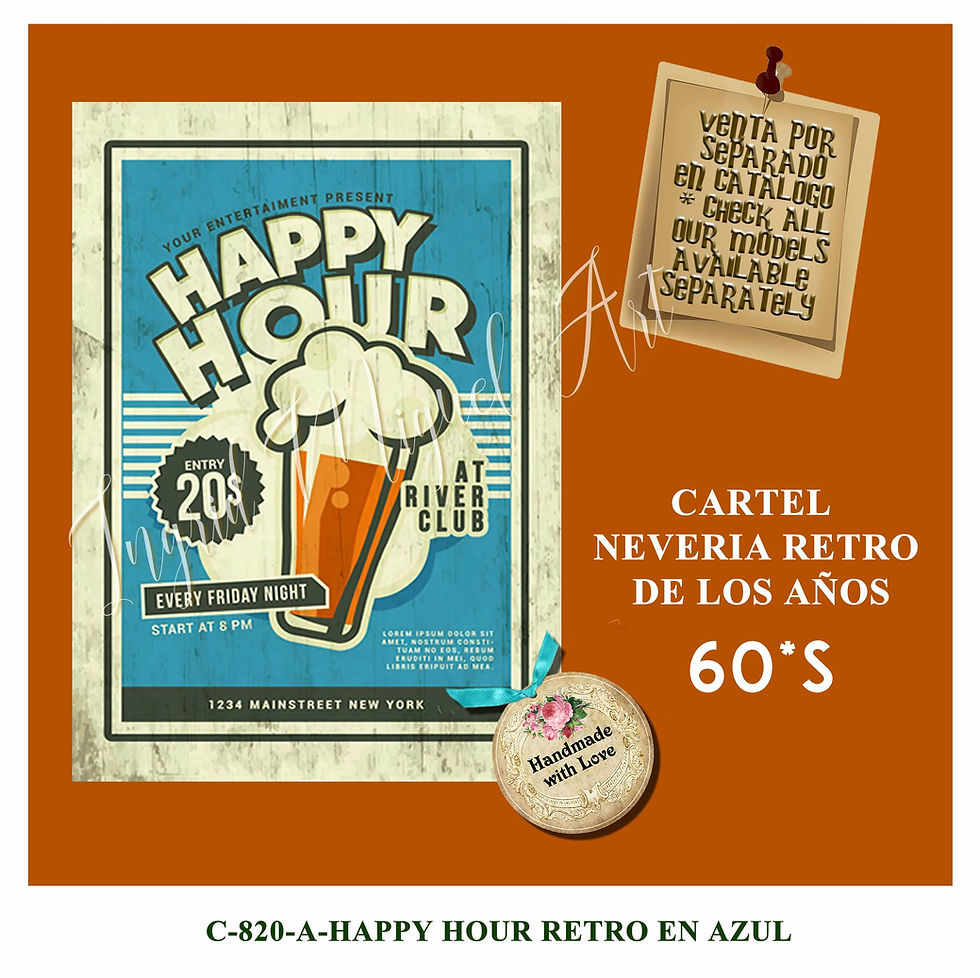 Miniatura: Calendario Retro - Colgante para pared decorativo / Miniatura / K-124