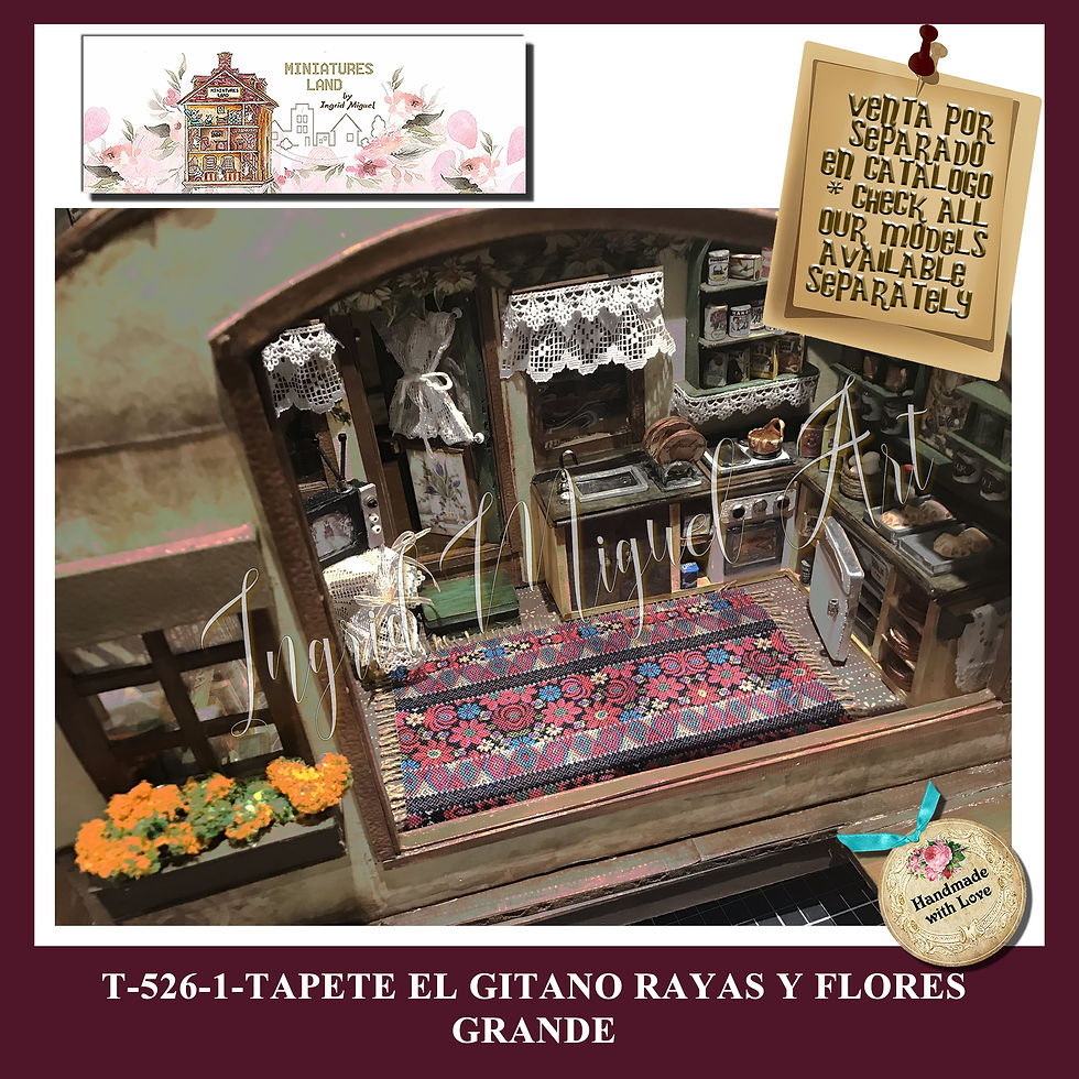 Thumbnail: Tapete Persa estilo Victoriano Rectangular , grande y med / Miniaturas / T-405