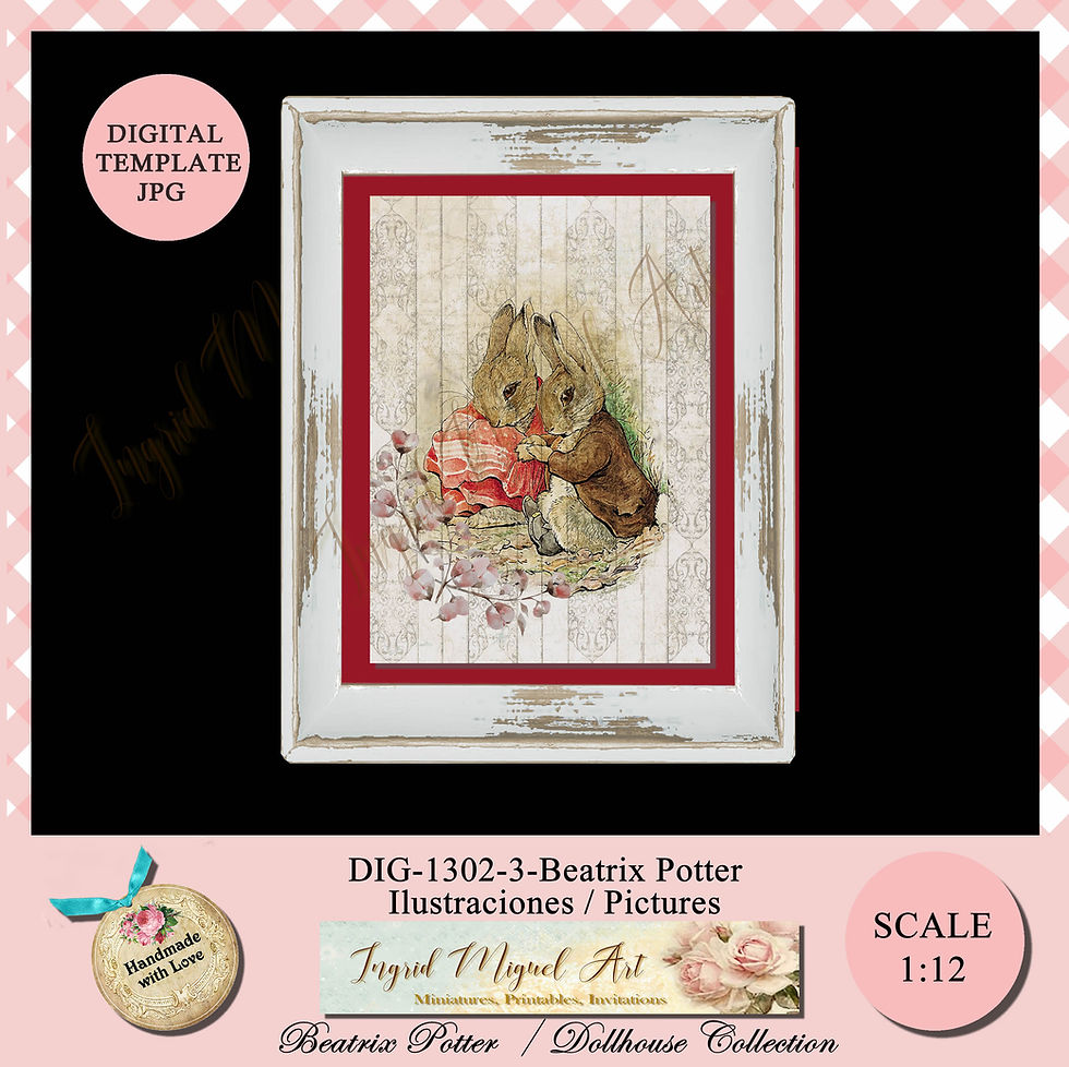 Thumbnail: Cuadros decorativo Recamara Bebé, Tamaño Real - Blanco rayas/ DIG-C-1302-3