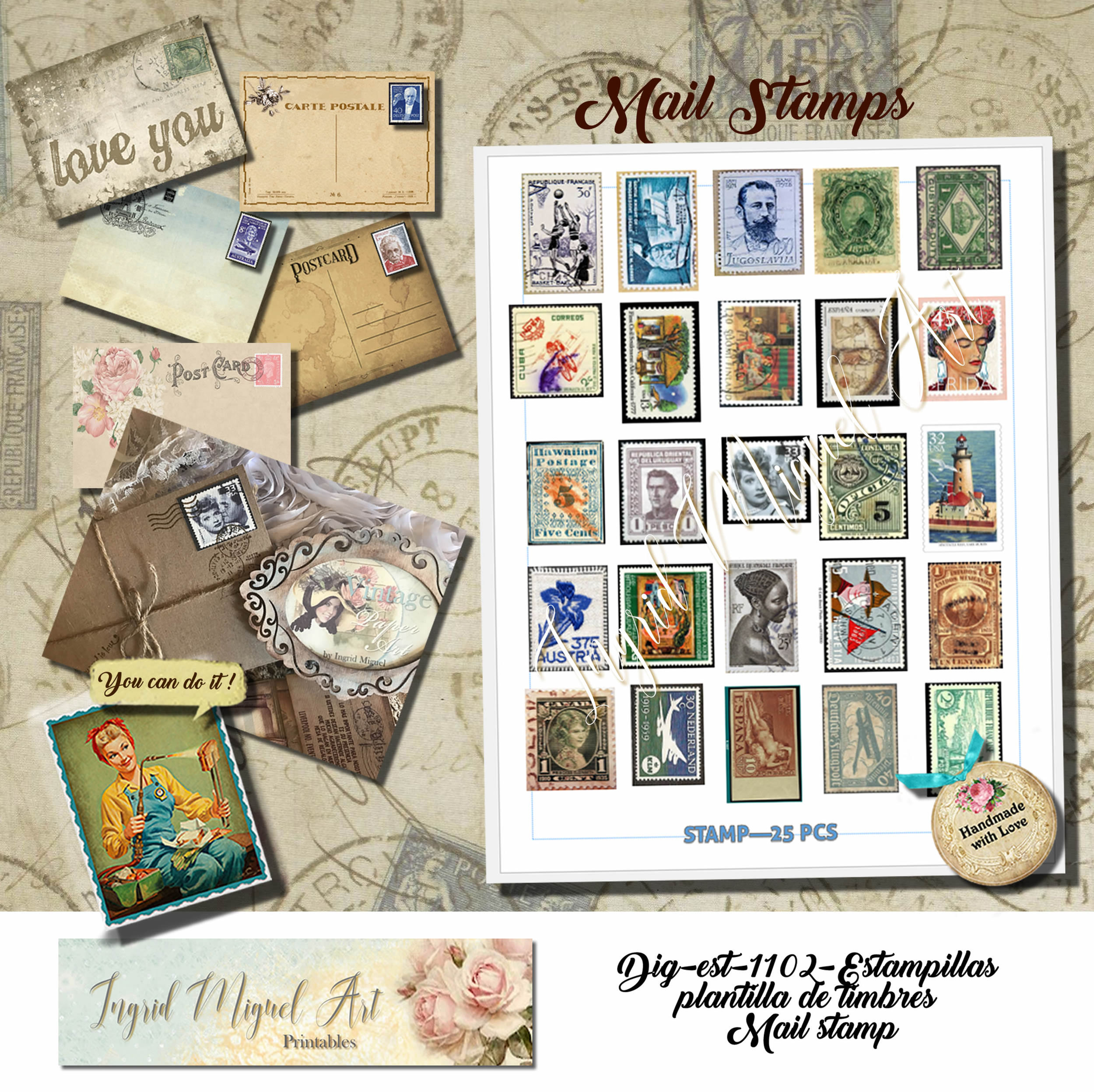 Estampillas-Timbres aereos para sobres, ARCHIVO DIGITAL/EST-1102