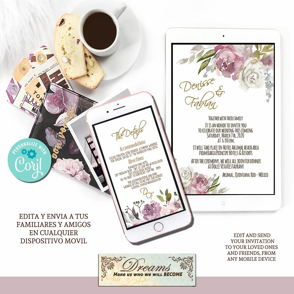 Miniatura: Invitación Despedida Soltera, Vegetación en verde-DIGITAL EDITABLE /| F-1138-2