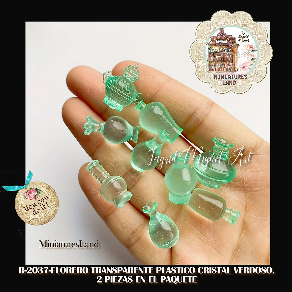 Miniatura: Botellita transparente estilo florero 1 piezas/Dollhouse /Miniaturas/R-2037