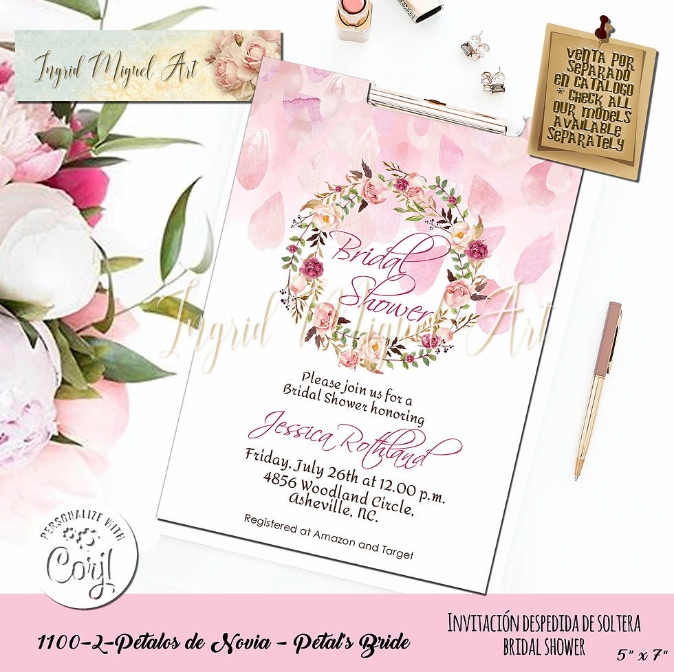 Thumbnail: Menú personal para rus invitados, ARCHIVO DIGITAL, Petalos de Novia/F-1100-7