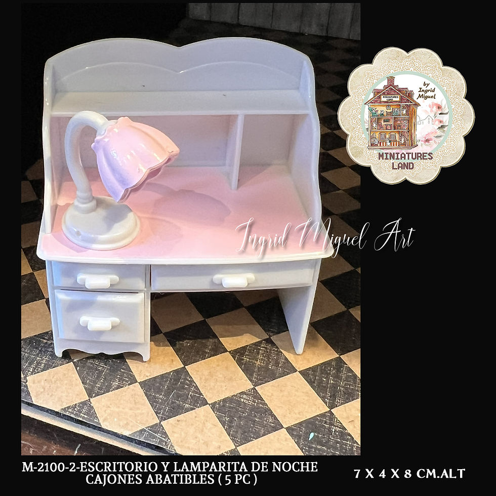 Thumbnail: Recamara para bebe madera balsa ( 6 piezas ) escala 1:24/ Miniaturas /M-150