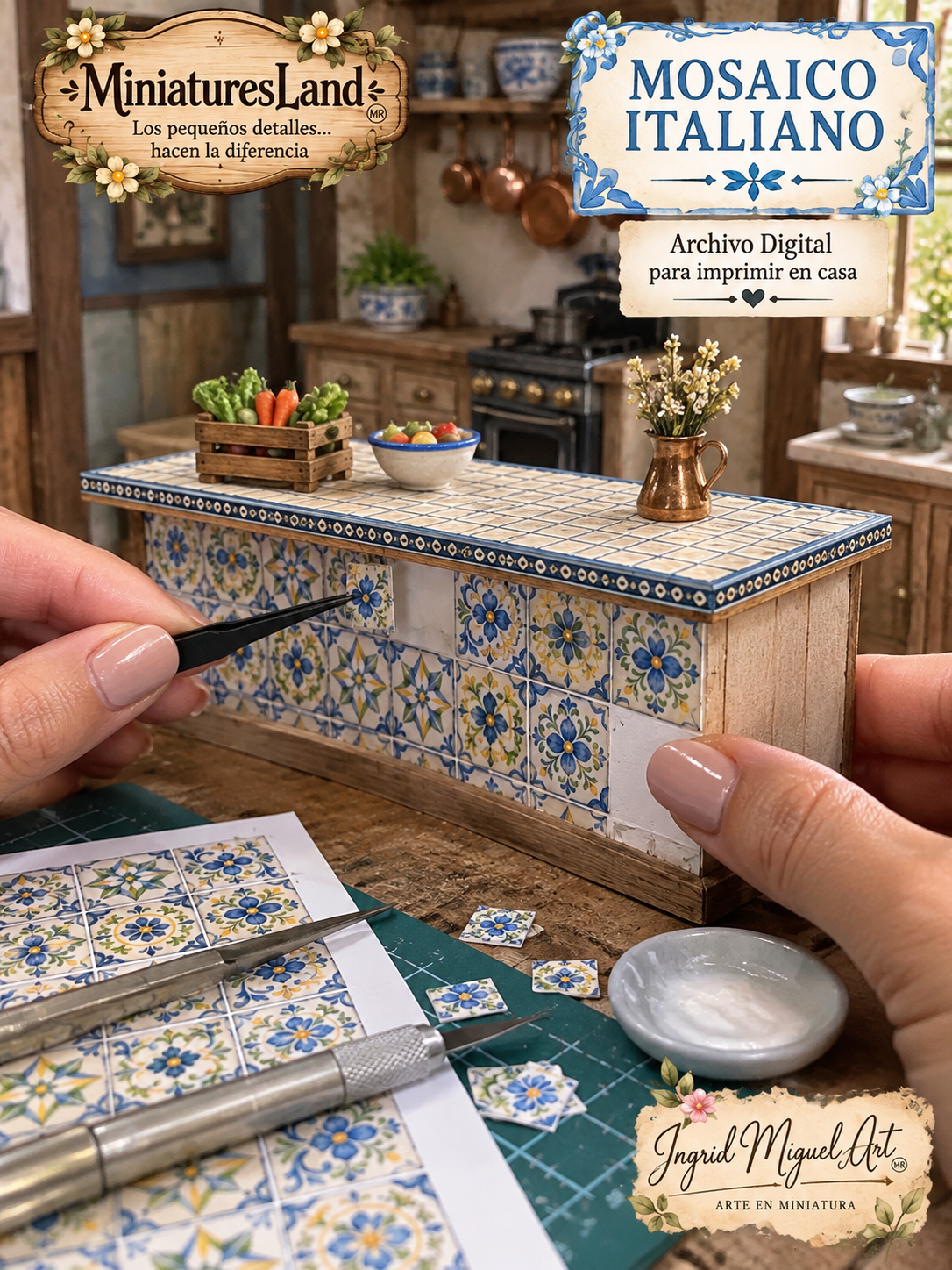 Mosaico Italiano para recubrimient de cocina - DG-WP-1111 Miniaturas