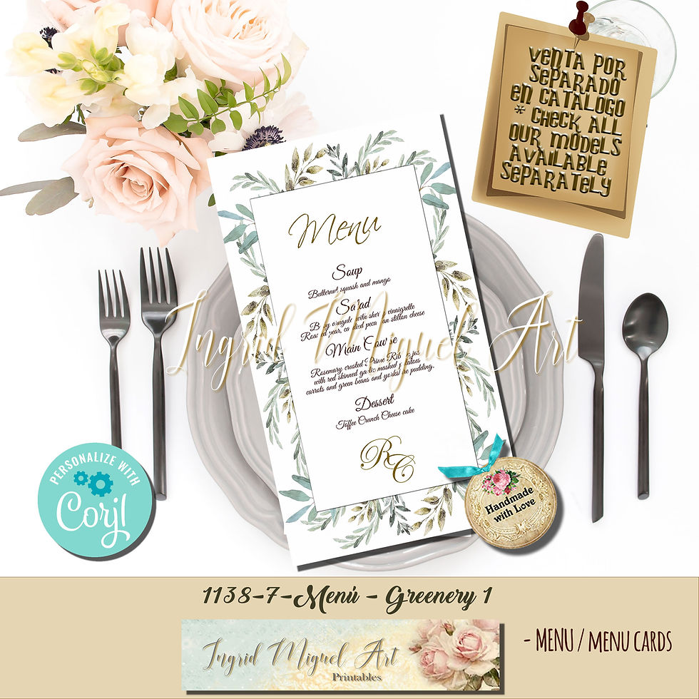 Miniatura: Etiquetas de agradecimiento, Vegetación verde-DIGITAL EDITABLE CORJL / F-1138-5