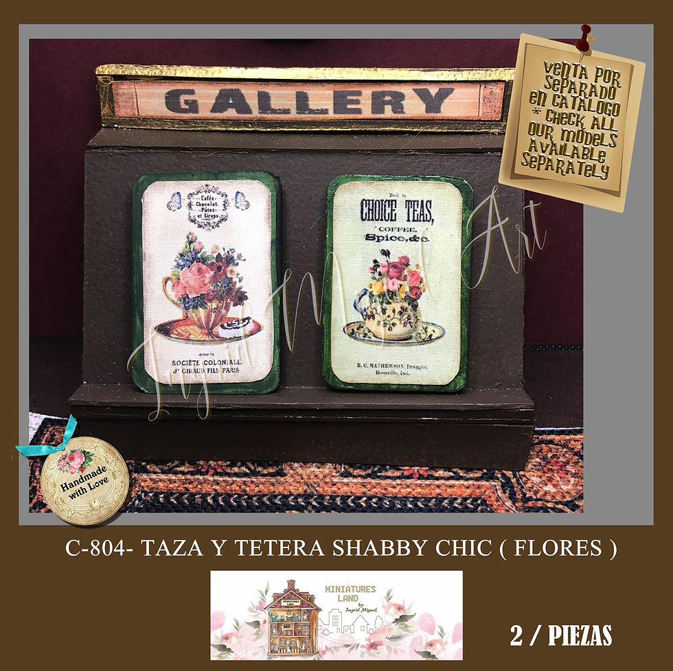 Miniatura: Cuadro Victoriano Grupo 2 / Marco Corte Laser /Miniatura/C-842-2