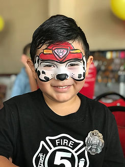 Paw patrol face painting