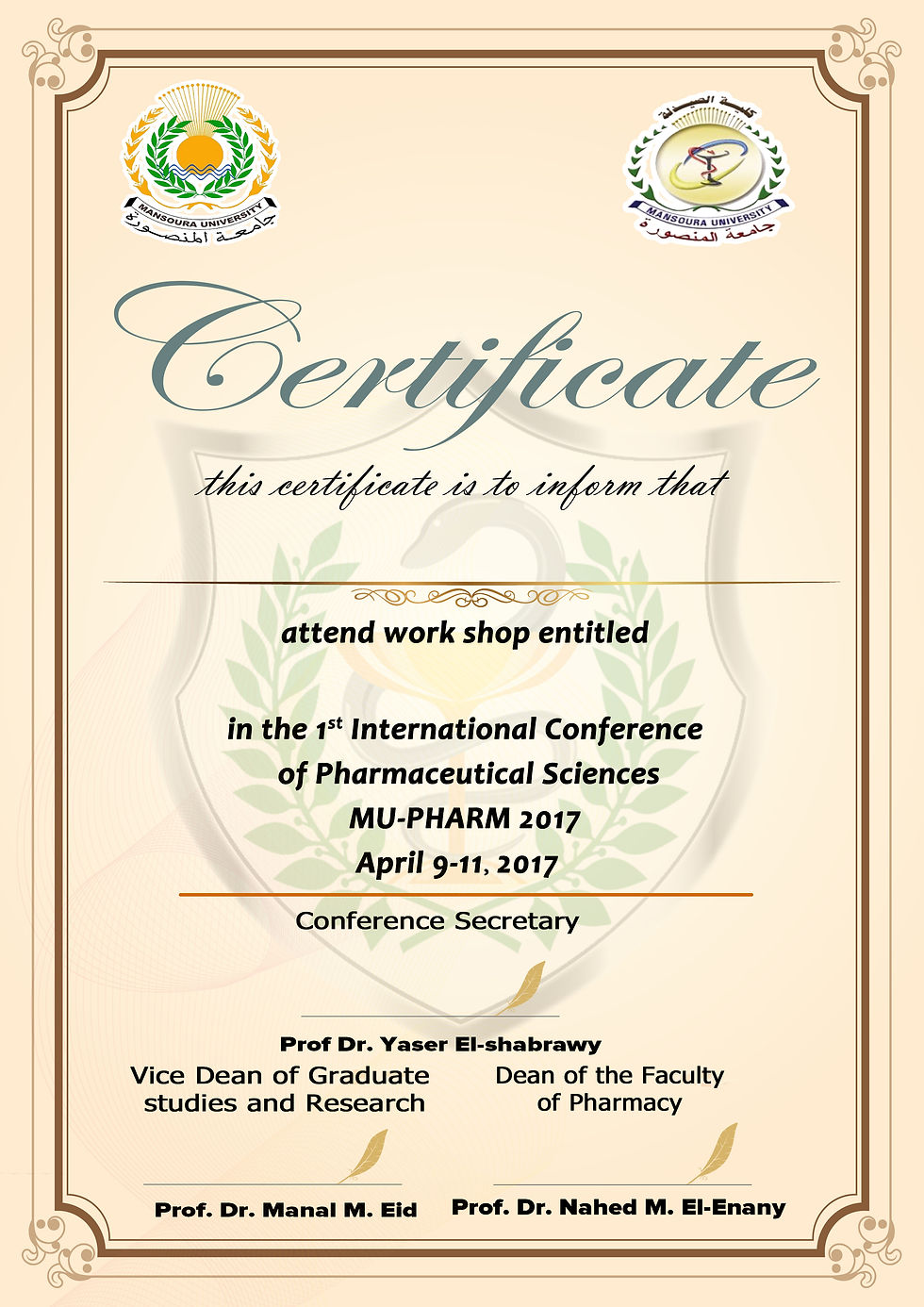 attend work shop entitled