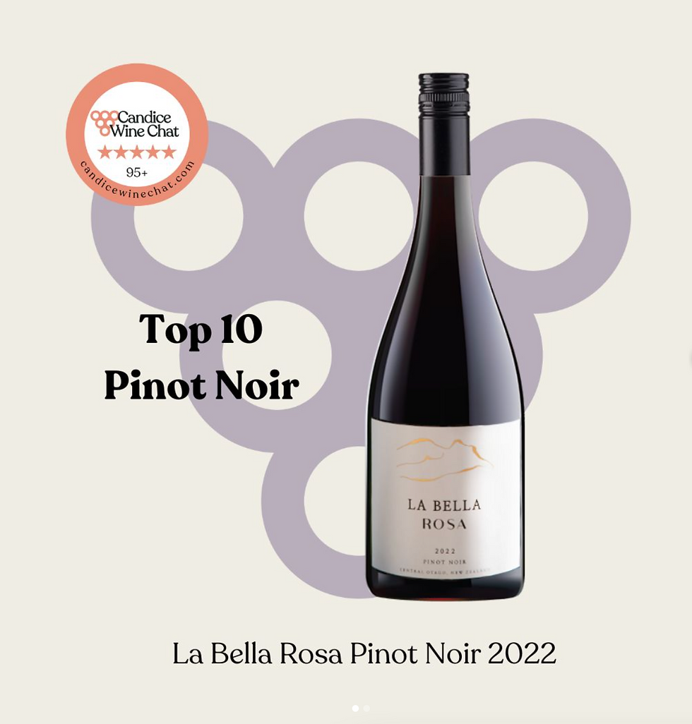 La Bella Rosa Pinot Noir Top 10 Award