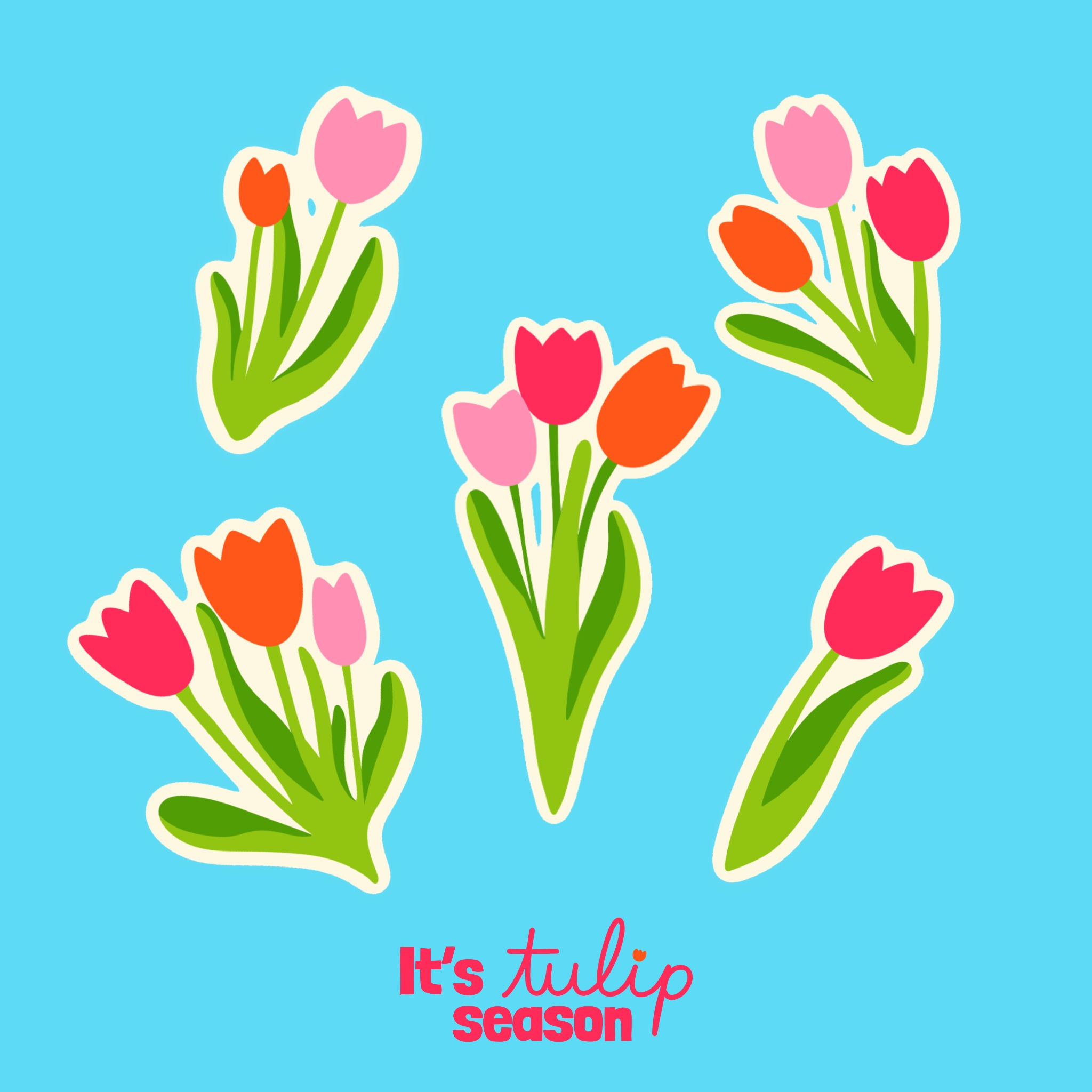 It's Tulip Season - Sticker Pack