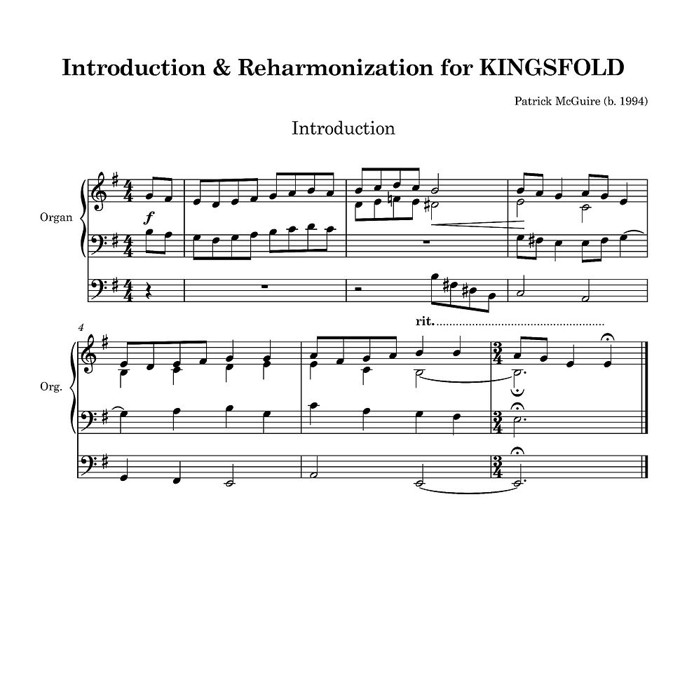 KINGSFOLD Intro & Reharmonization