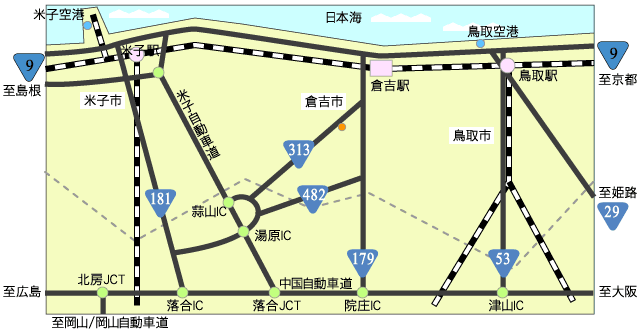 倉吉葬祭会館「創想の杜」広域地図