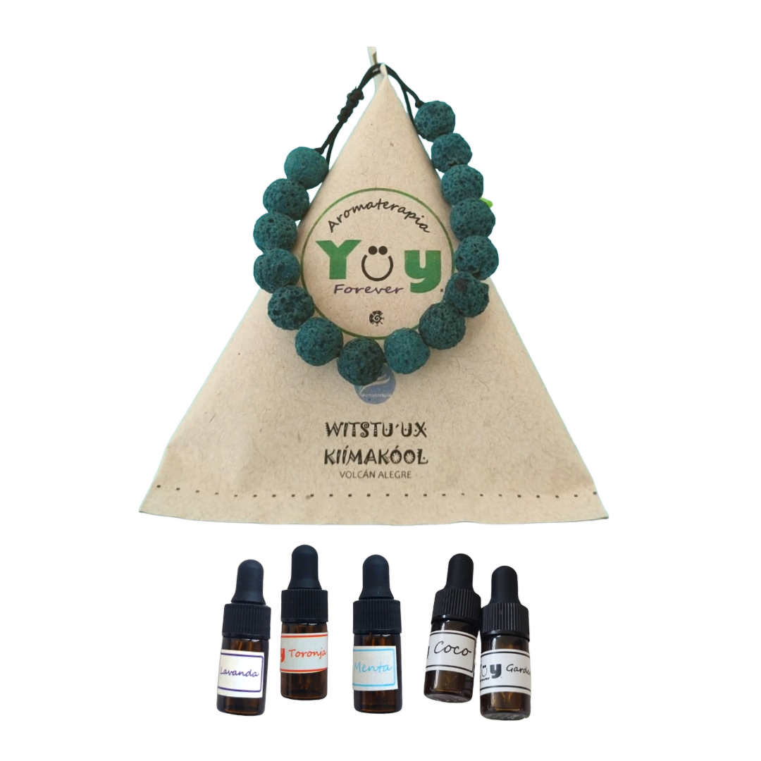 Pulsera Volcánica Azul aromaterapia