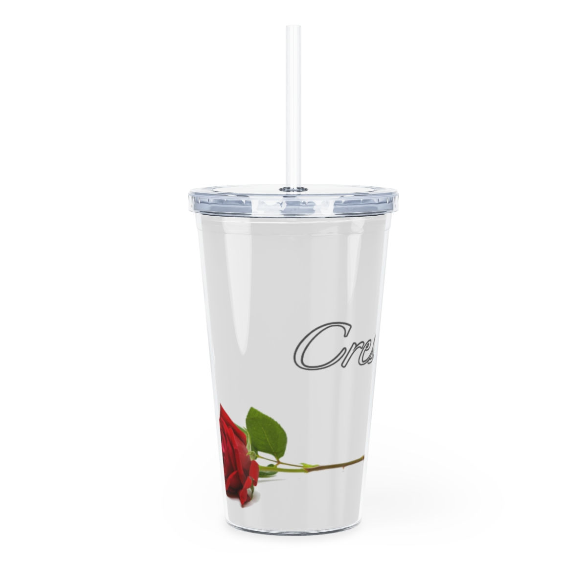 Plastic Tumbler with Straw