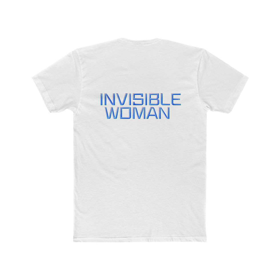 Thumbnail: Unisex Cotton Crew T-shirt Invisible Woman F4