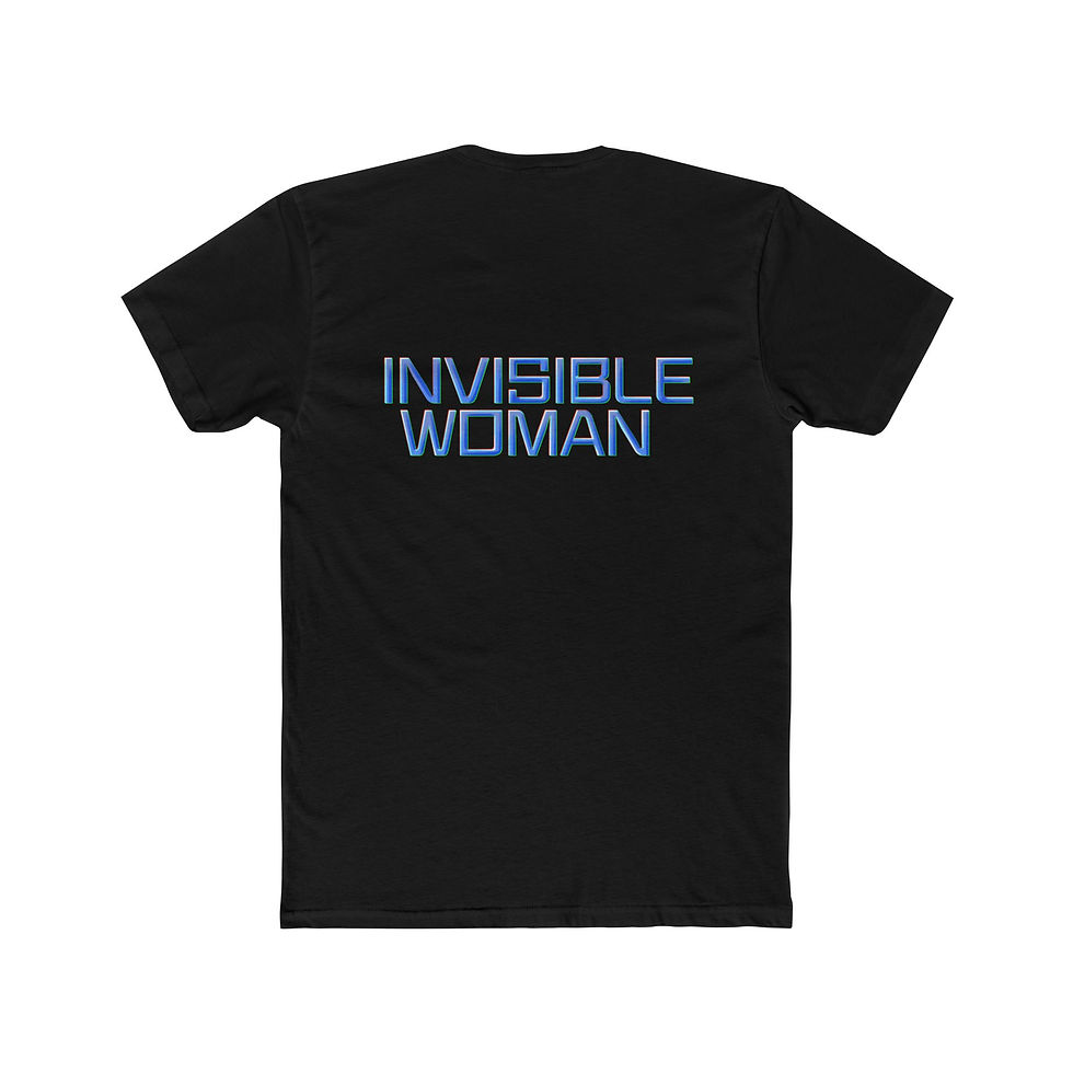 Thumbnail: Unisex Cotton Crew T-shirt Invisible Woman F4