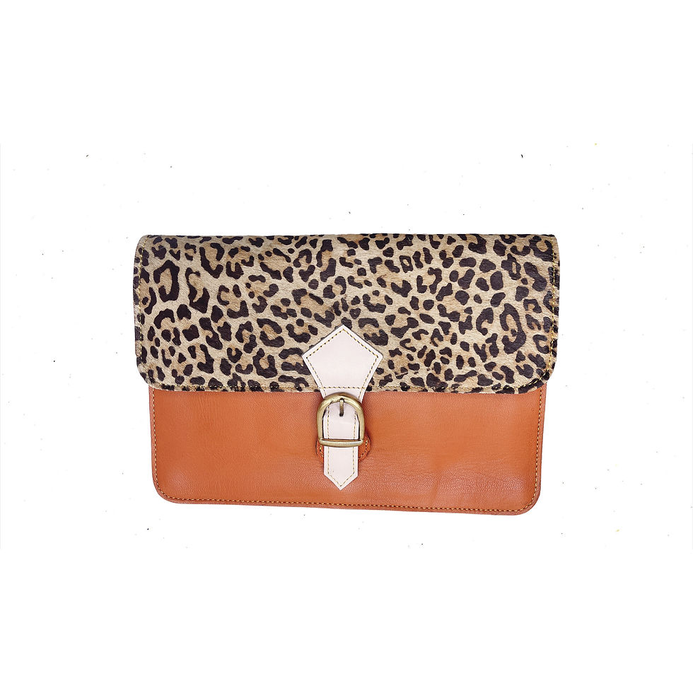 Rust Wesley Leather and Hair on Hide Large Crossbody