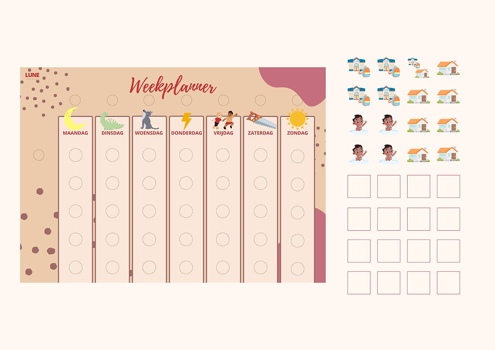 Thumbnail: Weekplanner - Volledige set met alle pictogrammen