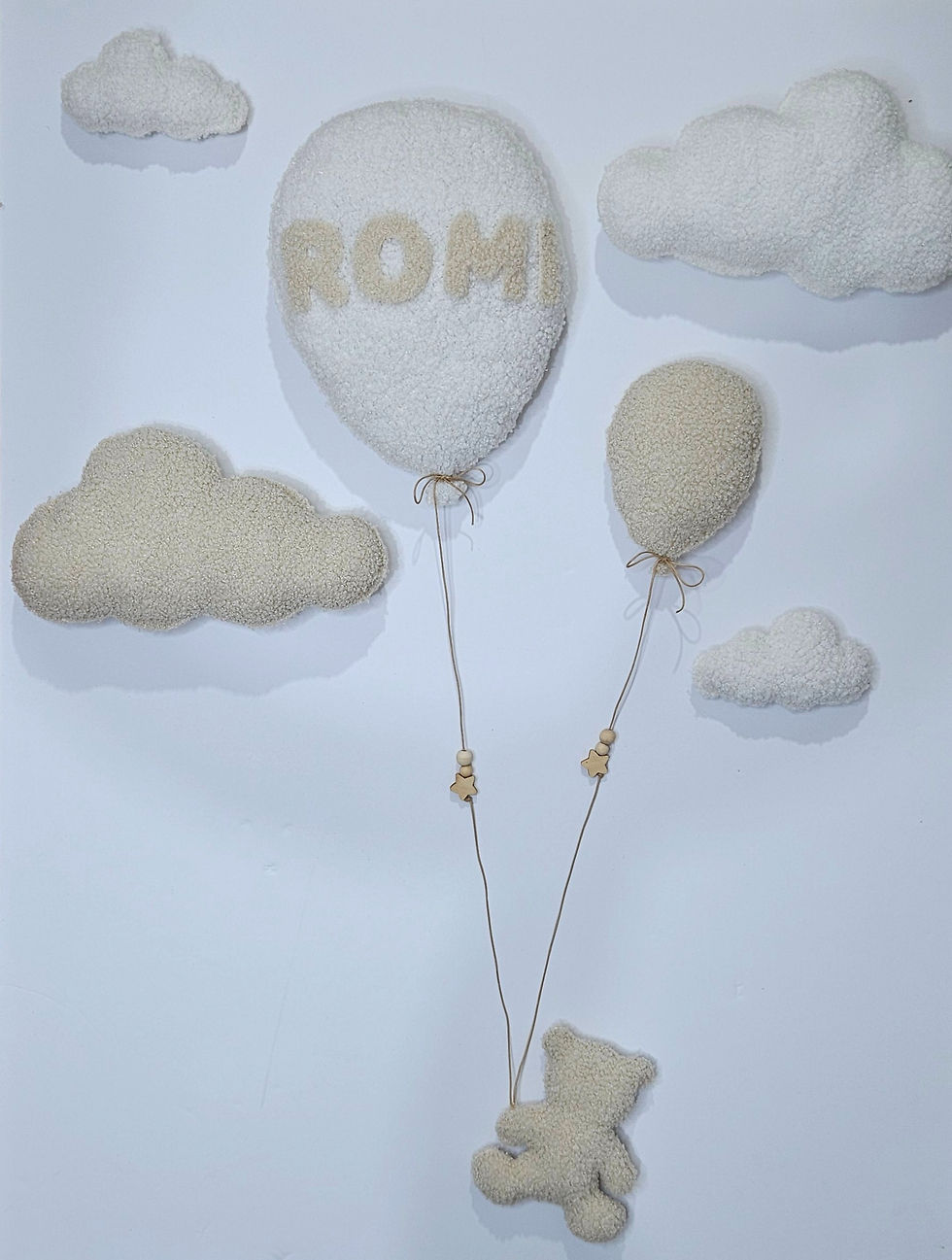 תמונה ממוזערת:  דובי עם בלונים- סט 2 עם שם